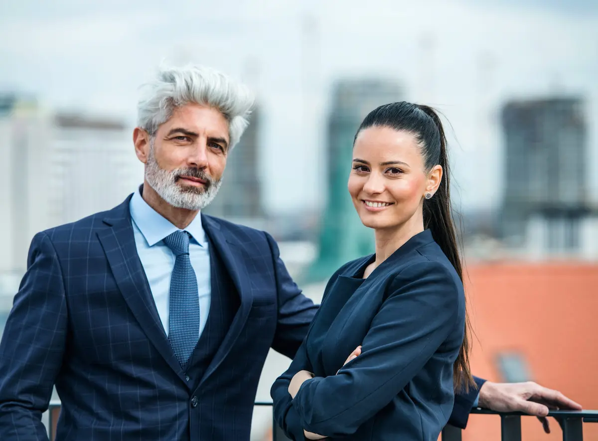business man and woman